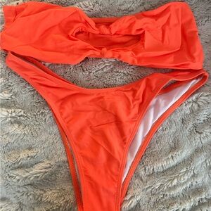 SHEIN Bright Orange Bikini Set